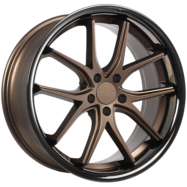 VANQUISH | 20x10.5 ET45 CB 73.1 - Façade bronze satin - Contour inox noir