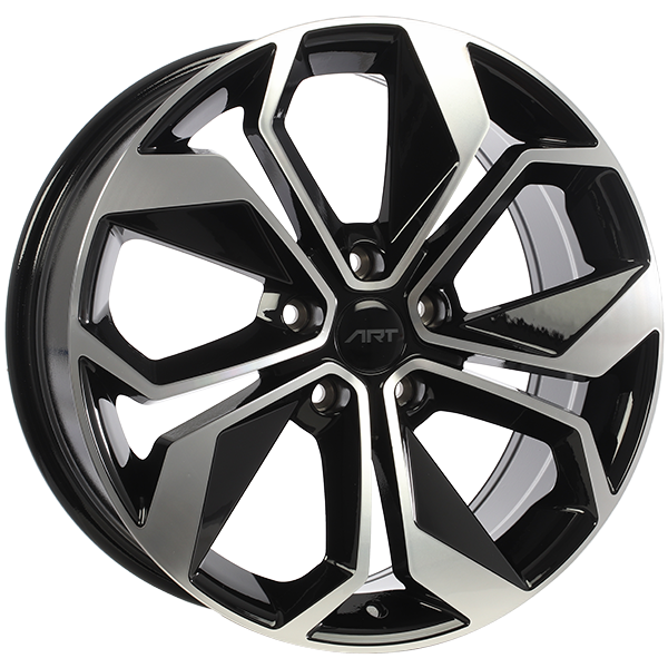 REPLICA 309 | 17x7.0 5x114.3 ET45 CB 56.1 - Noir lustré - Façade machinée