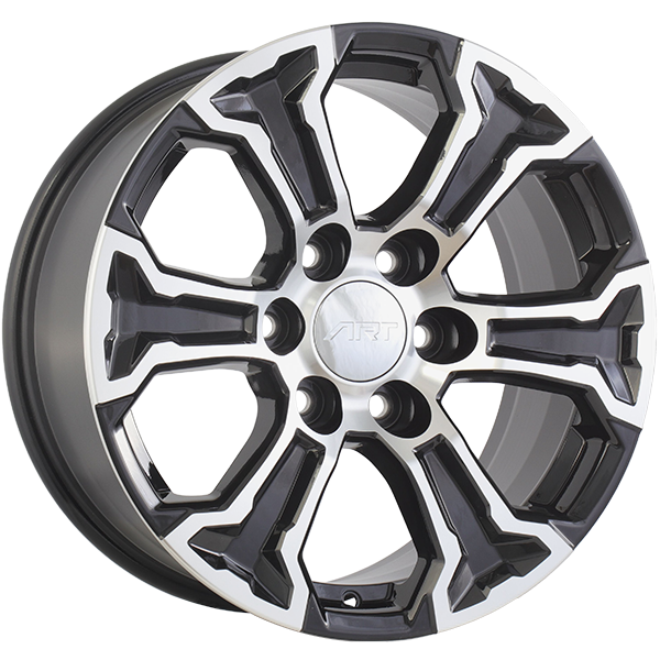 REPLICA 385 | 18x8.5 6x139.7 ET26 CB 77.8 - Noir lustré - Façade machinée