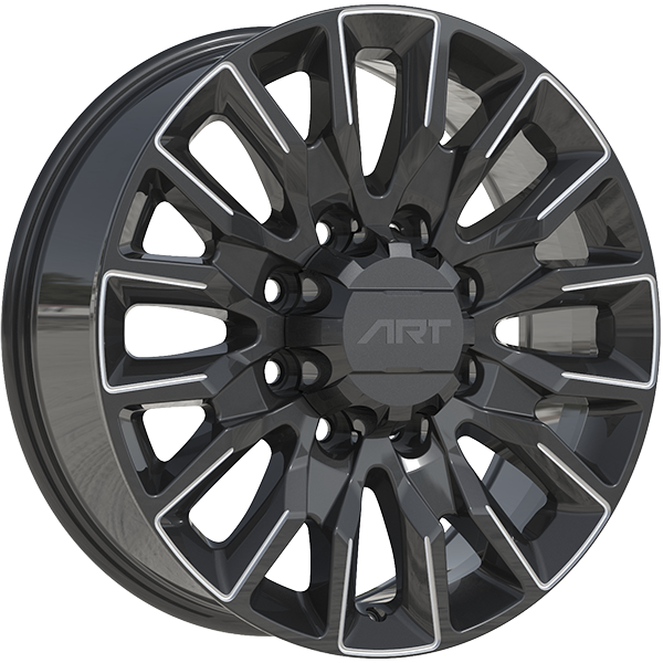REPLICA 414 | 20x8.5 8x165.1 ET15 CB 116.7 - Noir lustré - Rebord usiné