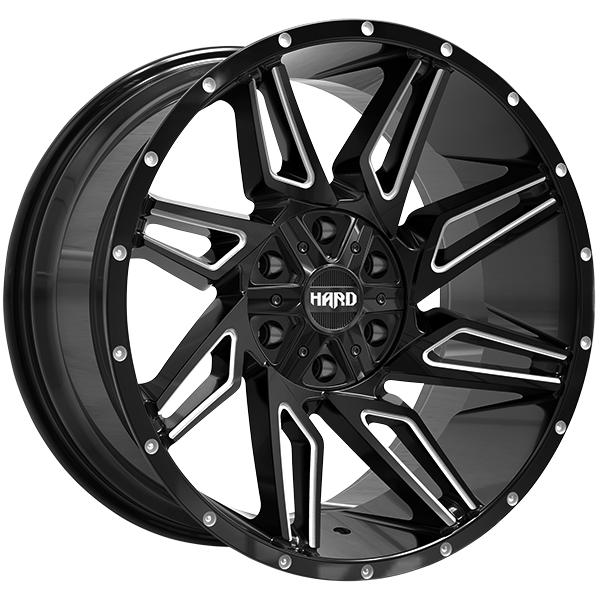 VOODOO | 20x10.0 ET-12 CB 87.1 - Noir lustré - Rebord usiné