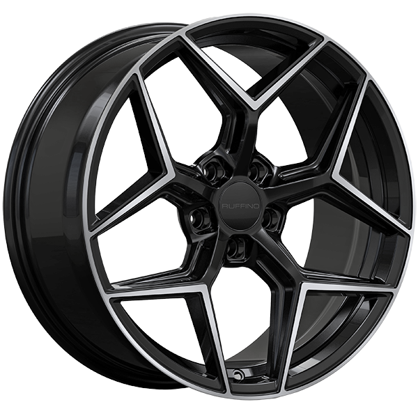 HANS | 19x8.5 5x114.3 ET35 CB 73.1 - Noir lustré - Façade machinée