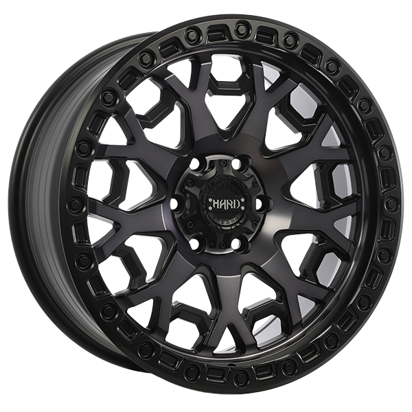MIDNIGHT | 17x9.0 5x127 ET0 CB 71.5 - Noir satin - Face machinée - Fini foncé