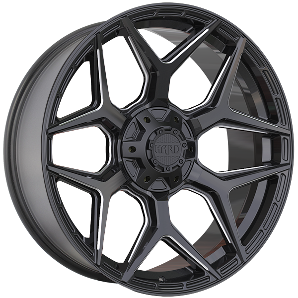 XPLORER | 22x9.5 6x135/6x139.7 ET15 CB 87.1 - Noir lustré - Rebord usiné
