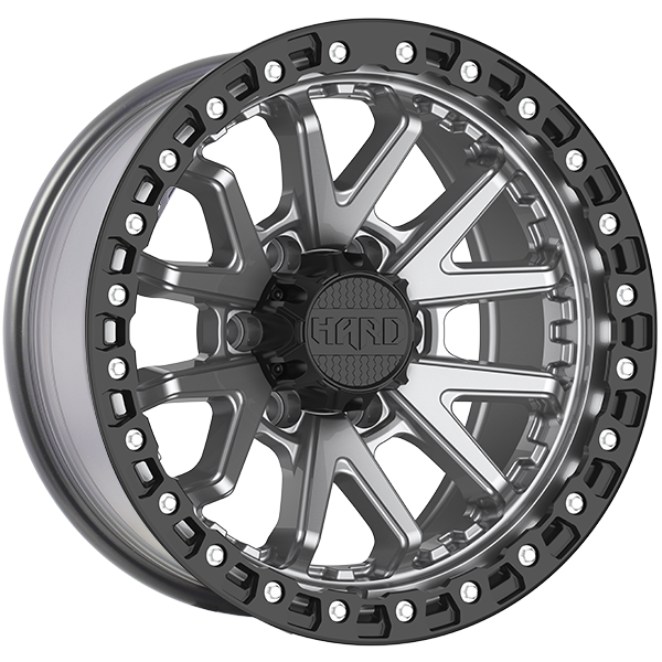 DUNE | 18x8.5 6x139.7 ET15 CB 108.1 - Gris Satin - Contour noir
