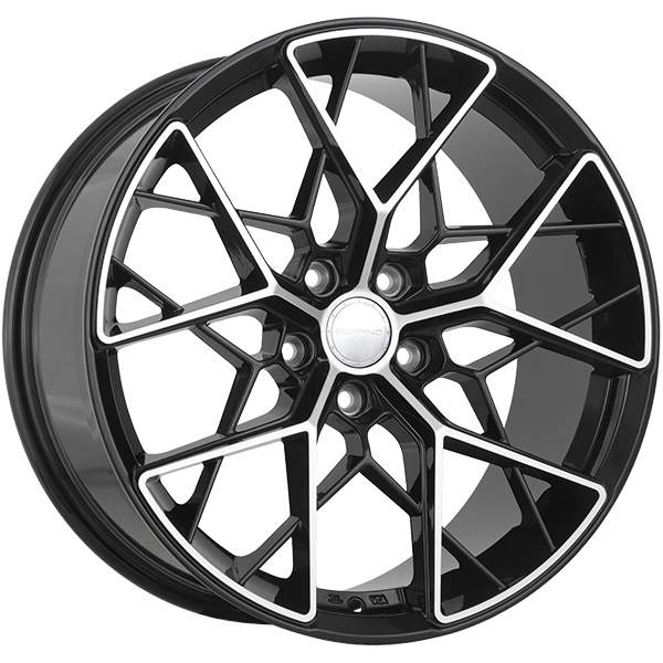 CORSA | 16x7.0 5x114.3 ET40 CB 67.1 - Noir lustré - Façade machinée