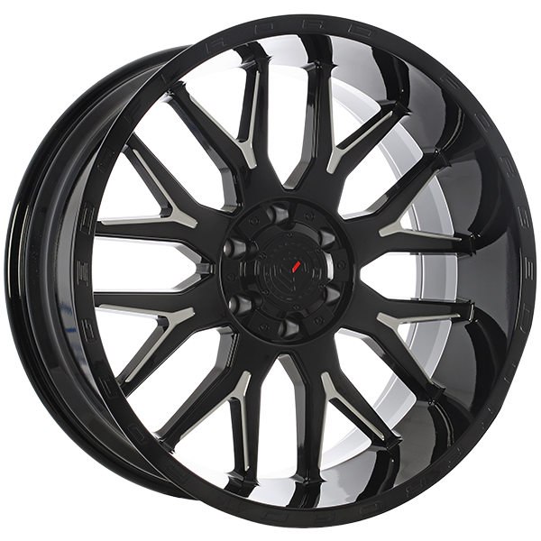 XR101 | 20x10.0 ET-19 CB 125.1 - Noir lustré - Rebord usiné