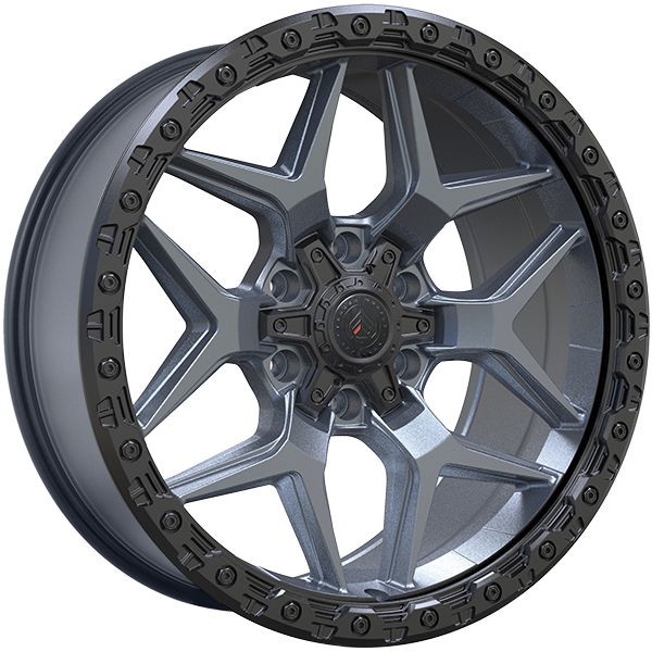 XR13 | 20x9.0 6x135/6x139.7 ET15 CB 108.1 - Gris Satin - Contour noir