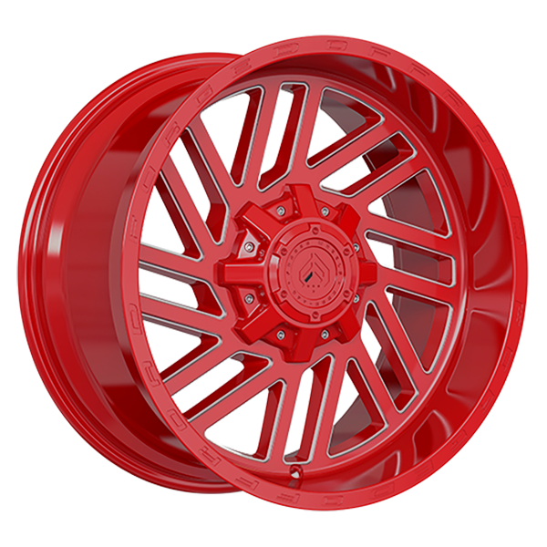 XR107 | 20x10.0 ET-12 CB 87.1 - Rouge - Rebord usiné