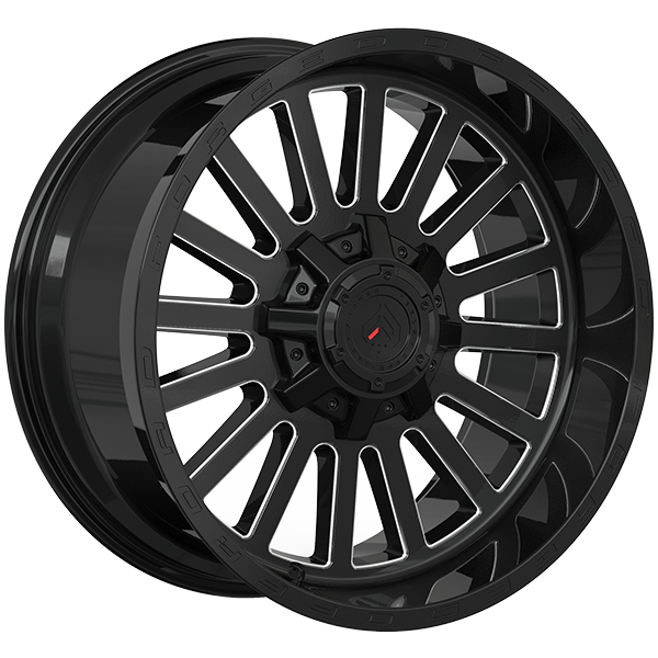 XR108 | 20x10.0 ET-12 CB 125.1 - Noir lustré - Rebord usiné