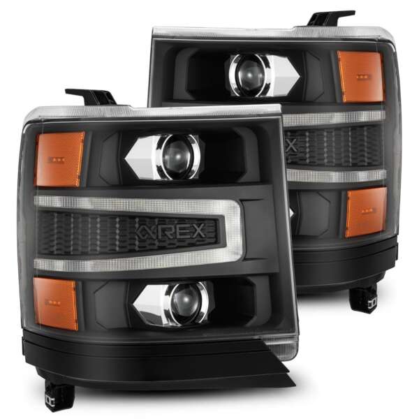Alpharex LUXX-SERIES PROJECTOR HEADLIGHTS CHEVROLET SILVERADO 1500HD 2016-2018
