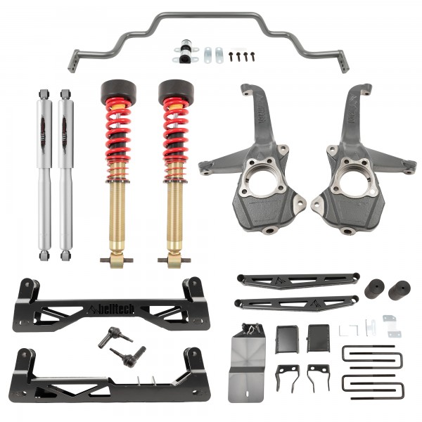 Belltech LIFT KIT 2019-2021 SILVERADO SIERRA 4WD 6 8 LIFT W/ FRONT COILOVERS